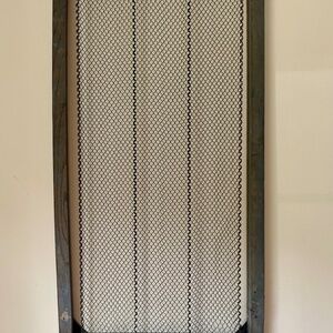 Antique Wood Framed Wire Crib Screen/Springs